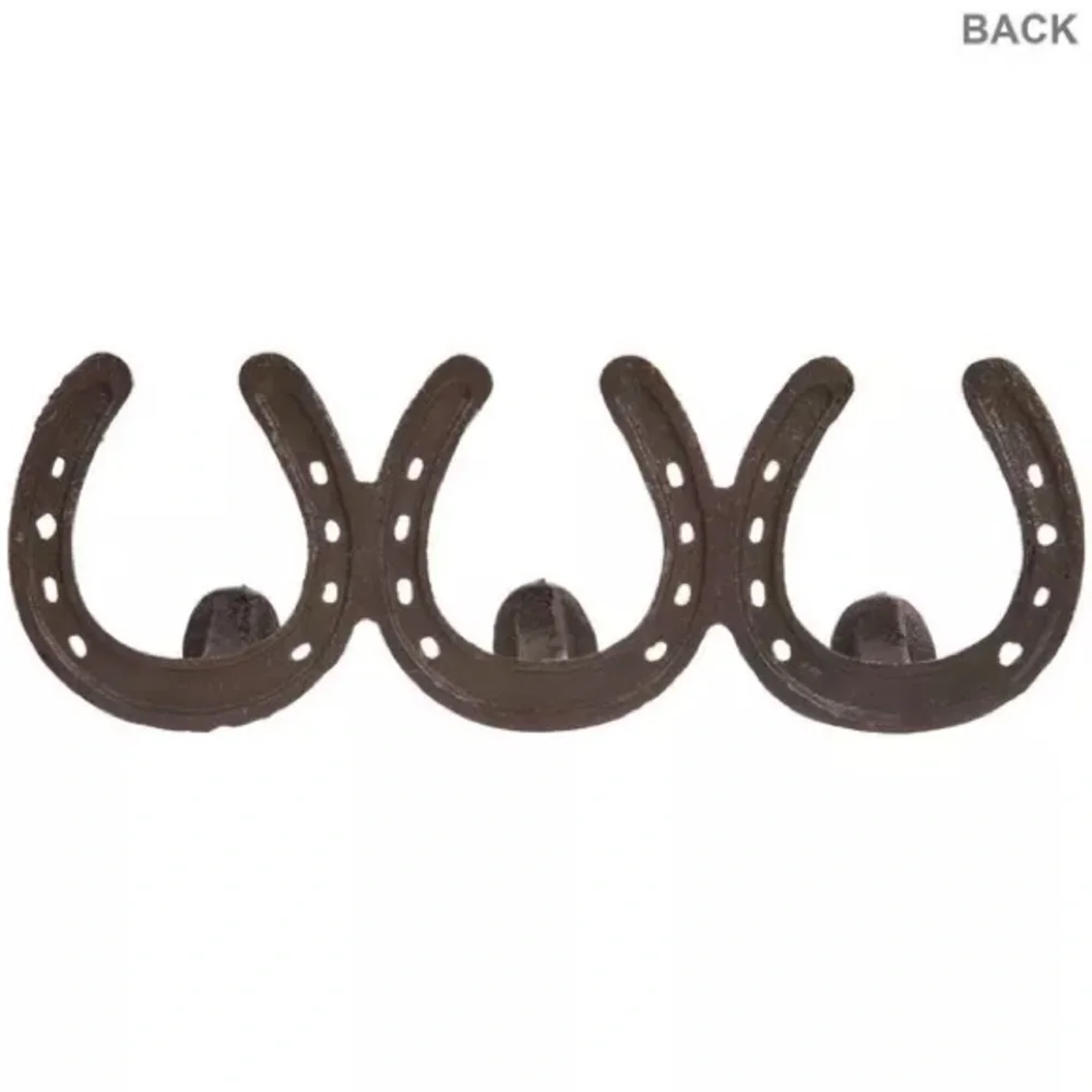 Horseshoe Metal Wall Decor With Hooks